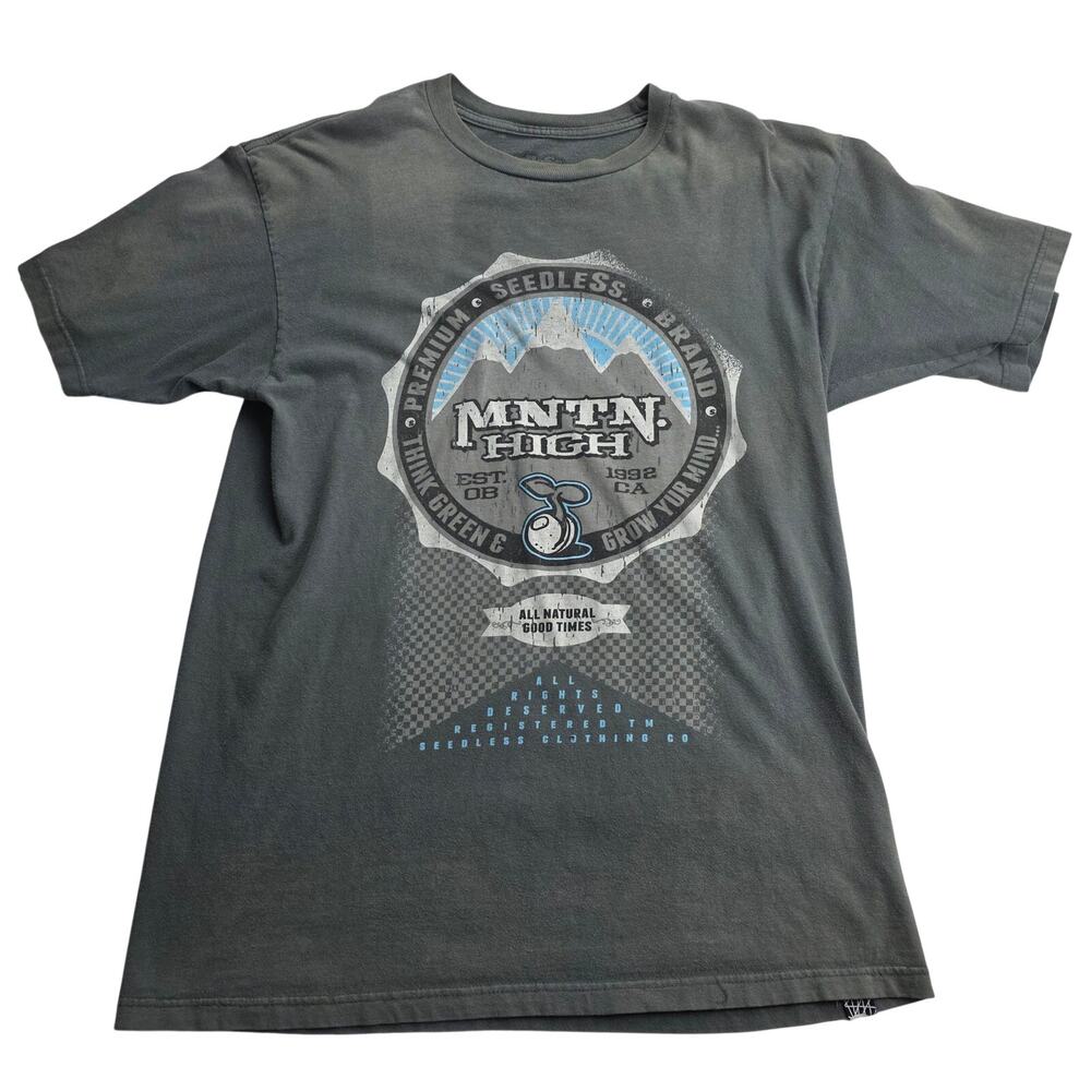 Seedless Minden High Graphic Tee Large Gray Skate Streetwear T Shirt